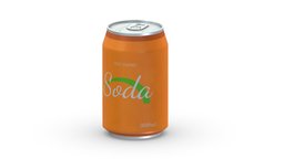 Soda Drink Can 03 Low Poly PBR Realistic