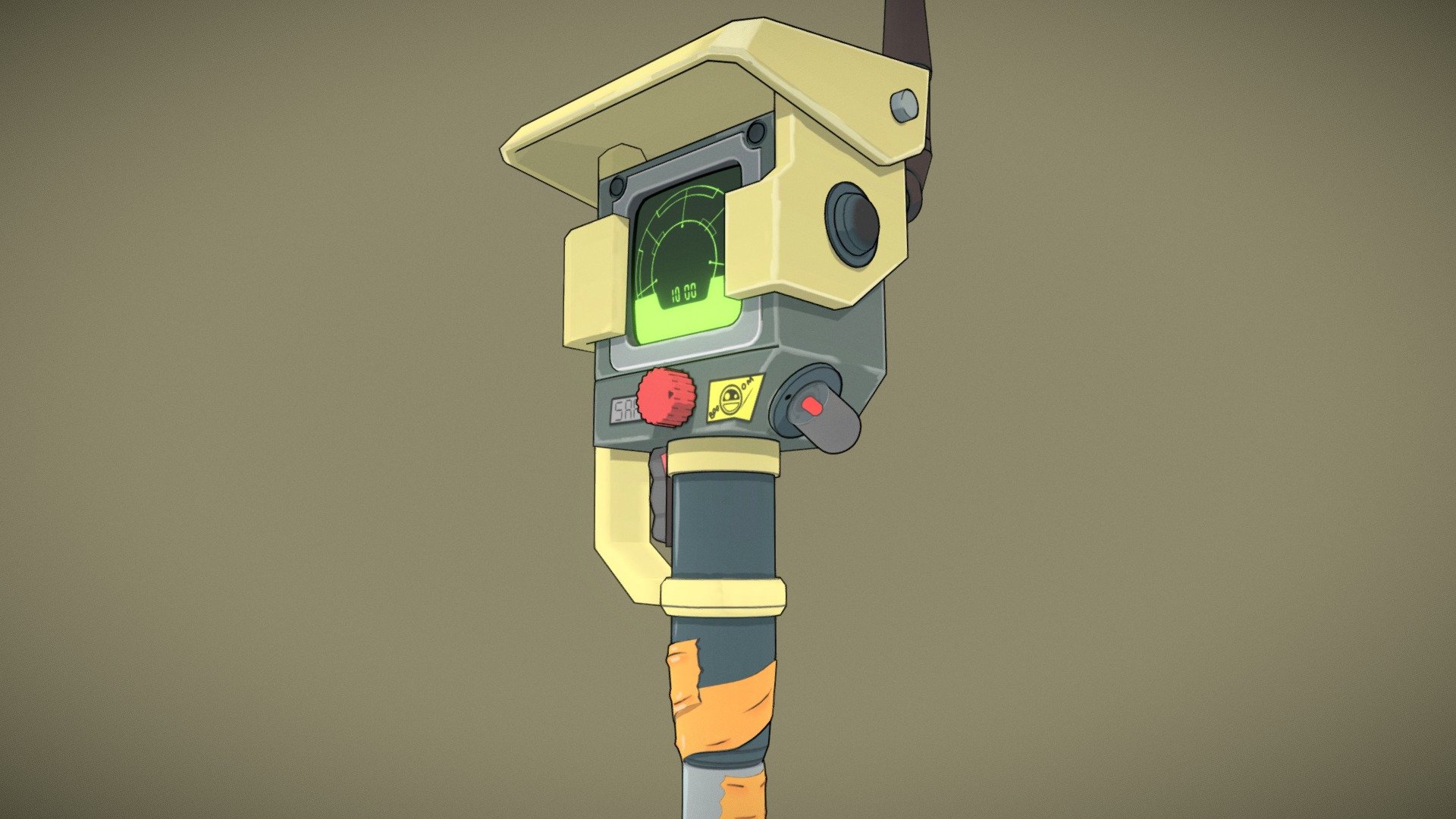 this is a radar made with the concept art of Arthur Mougne on artstation, made in blender and substance painter, very low poly an stylized, for me this proyect was a lot of fun even the dificult parts - low poly cartoon radar - Download Free 3D model by B.M.A 3d model