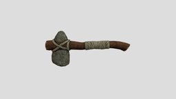 Hatchet (Axe) and, hatchet, homemade, stone, axe, wood