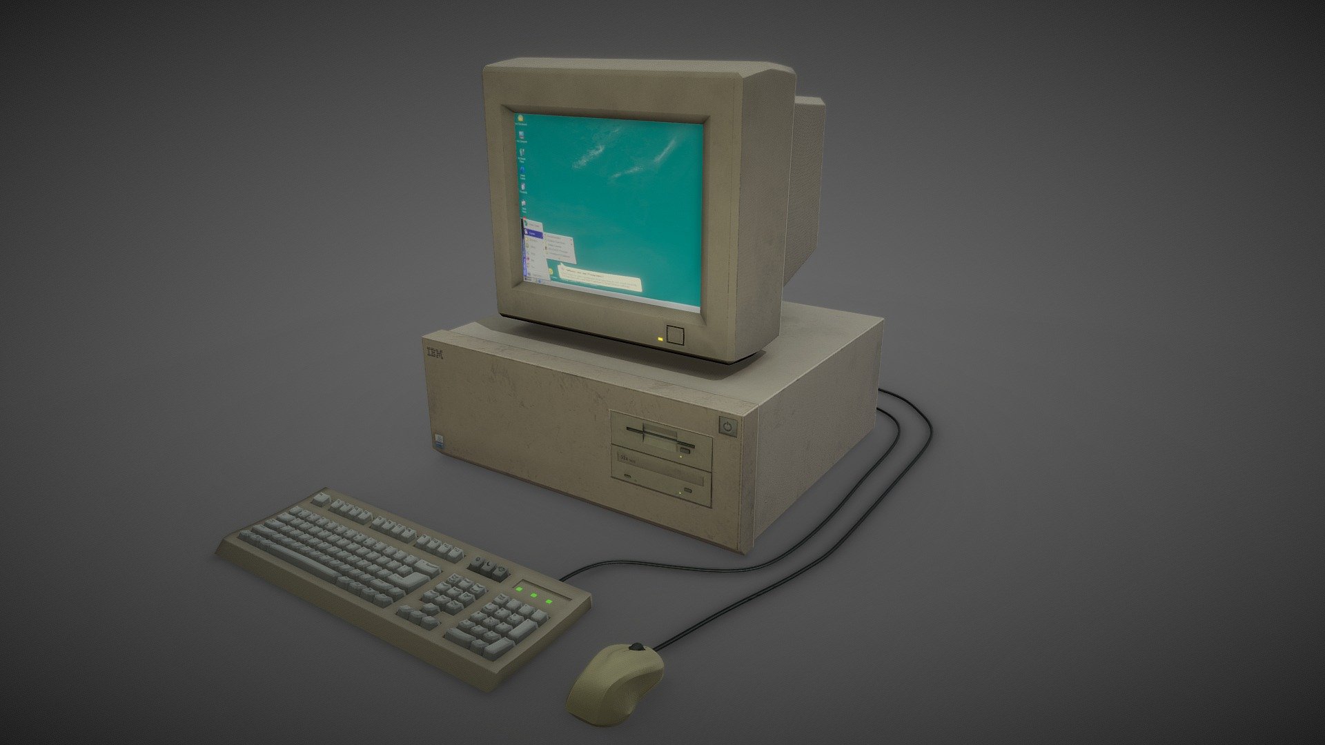 low poly old pc - old pc - Buy Royalty Free 3D model by Samad.Ahmed 3d model