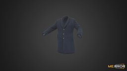 [Game-Ready] Male Navy Coat style, winter, 3d-scan, fashion, coat, scanned, formal, 3d, navy, scanned-object, 3d-scanned-object, fashion-scan, style-scan, mans-fashion, formal-fashion, formal-clothes, navy-coat, winter-fashion, formal-winter-fashion