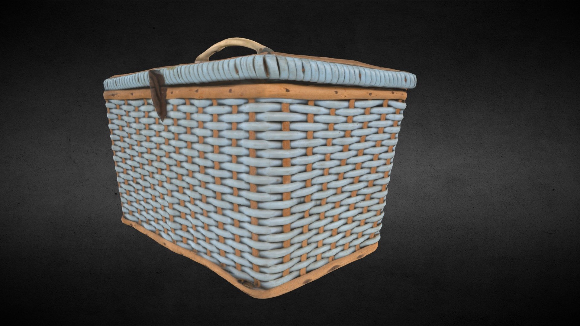 wicker picnic basket - cestino vimini - wicker picnic basket - cestino vimini - Buy Royalty Free 3D model by Franko (@franko_frullo) 3d model
