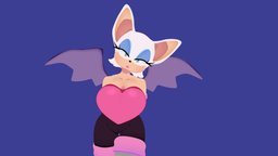 Rouge the Bat bat, sonicthehedgehog, rougethebat, cartoon, anime