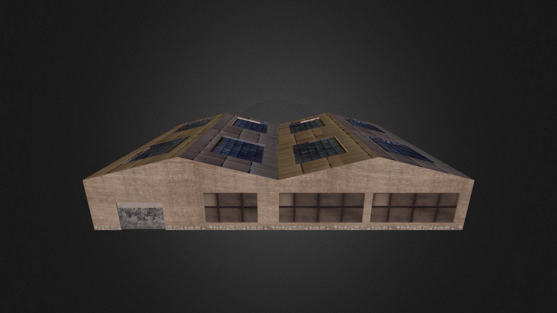 Military Barrack (Concrete Trim) - 3D model by ageorge1593 3d model