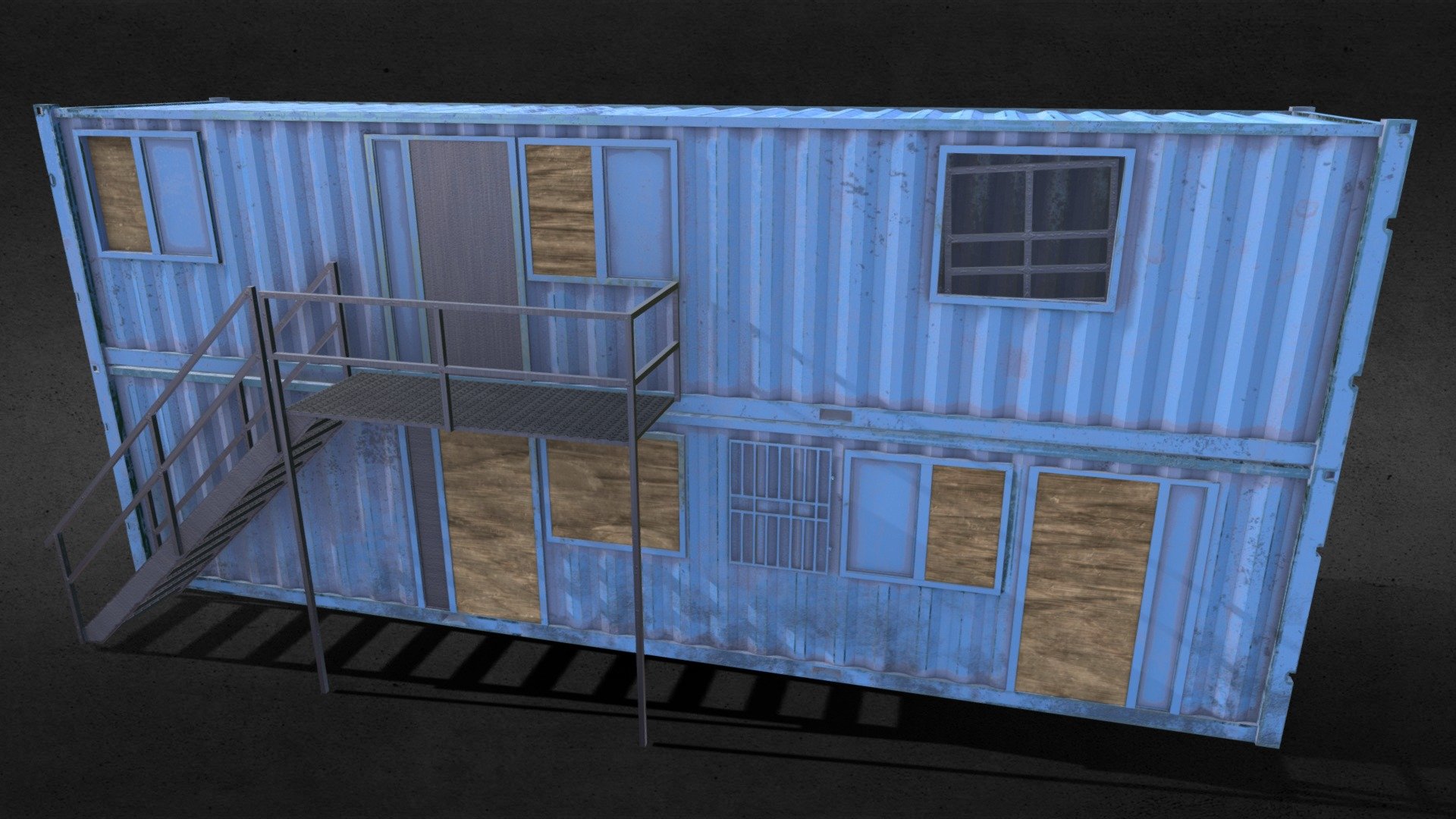 Shipping Container Building - 3D model by mjhathaway 3d model