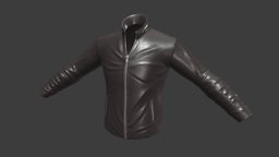Leather Jacket leather, jacket, leatherjacket, 3dmodel, clothing