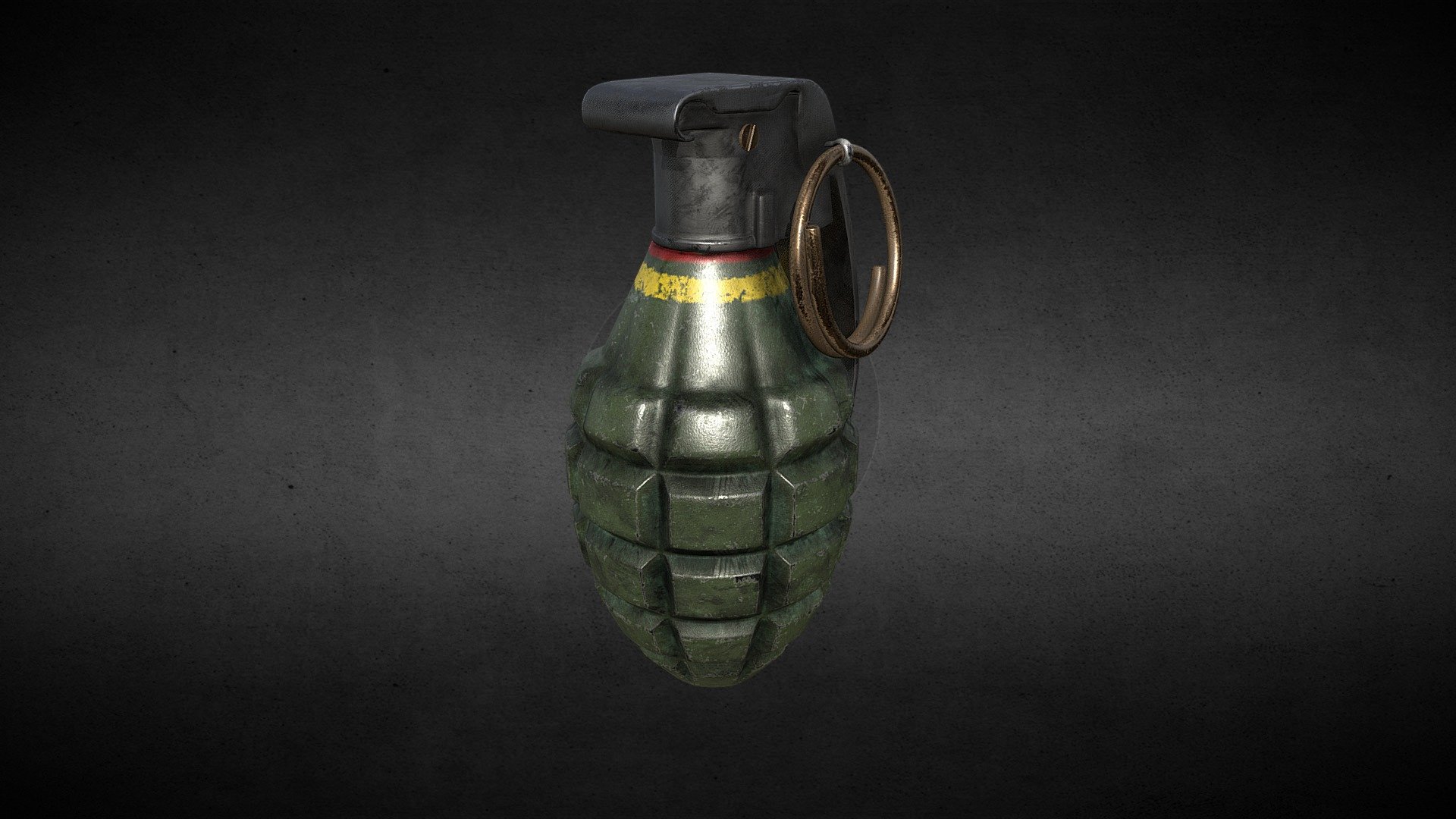 this is the MK 2 Grenade 3d model made within maya and textured in substance painter - The Mk 2 grenade (initially known as the Mk II) is a fragmentation type anti-personnel hand grenade introduced by the U.S. armed forces in 1918. It was the standard issue anti-personnel grenade used during World War II, and also saw limited service in later conflicts, including the Korean War and Vietnam War. Replacing the failed Mk 1 grenade of 1917, it was standardized in 1920 as the Mk II, and redesignated the Mk 2 on April 2, 1945.

PBR MATERIAL - 2048 X 2048 RESOLUTION

GAME READY 

PRODUCTION READY

my rookies' profile: https://www.therookies.co/u/AshwinashokIN/

my Instagram: https://www.instagram.com/aashwin_/

my LinkedIn: https://www.linkedin.com/in/ashwinashok1822/

my youtube: https://www.youtube.com/channel/UCRAM5Y-DoER4Og2z_fJFi2Q - grenade MK-2 - Buy Royalty Free 3D model by ASHWIN ASHOK (@ASHWINASHOK1822) 3d model