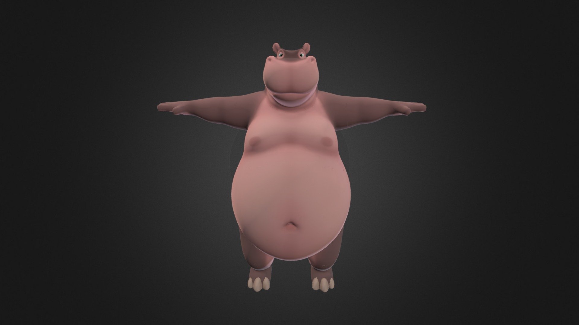 A hippo avatar by Eligecos! - MaiTai the Hippo (by Eligecos) - 3D model by HyruleFan 3d model