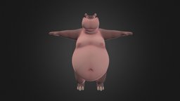 MaiTai the Hippo (by Eligecos) avatar, hippo, fat, furry, hippopotamus, vrchat, eligecos
