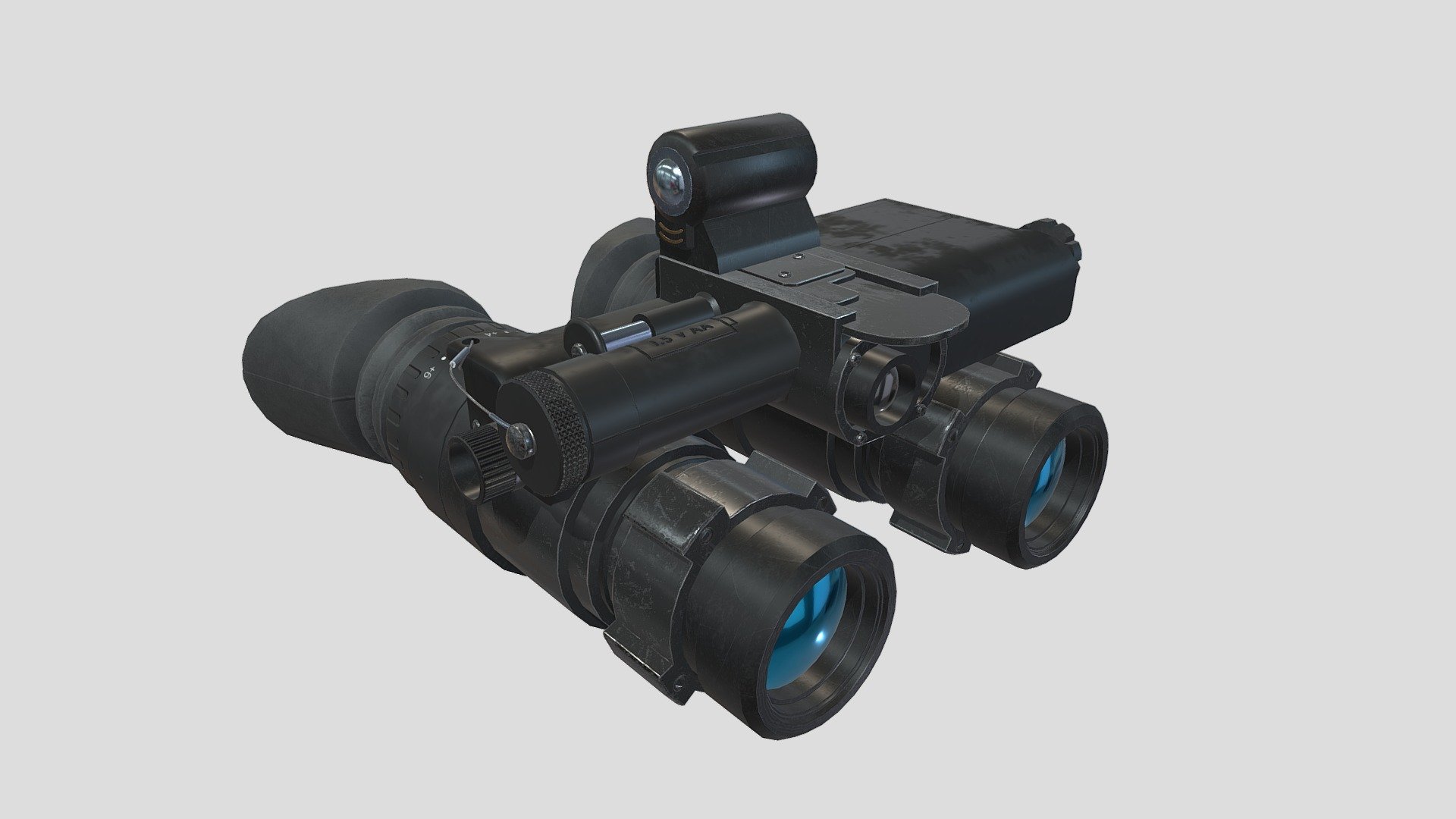 AN-PVS-23 Night vision goggles 3D model. Model is created in 3D studio Max and textured in Substance painter.
You can download .obj and .fbx format 3d model