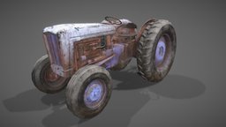 Old Tractor low poly abandoned, tractor, farm, old, engine, farming, agricultural, agriculture, traction