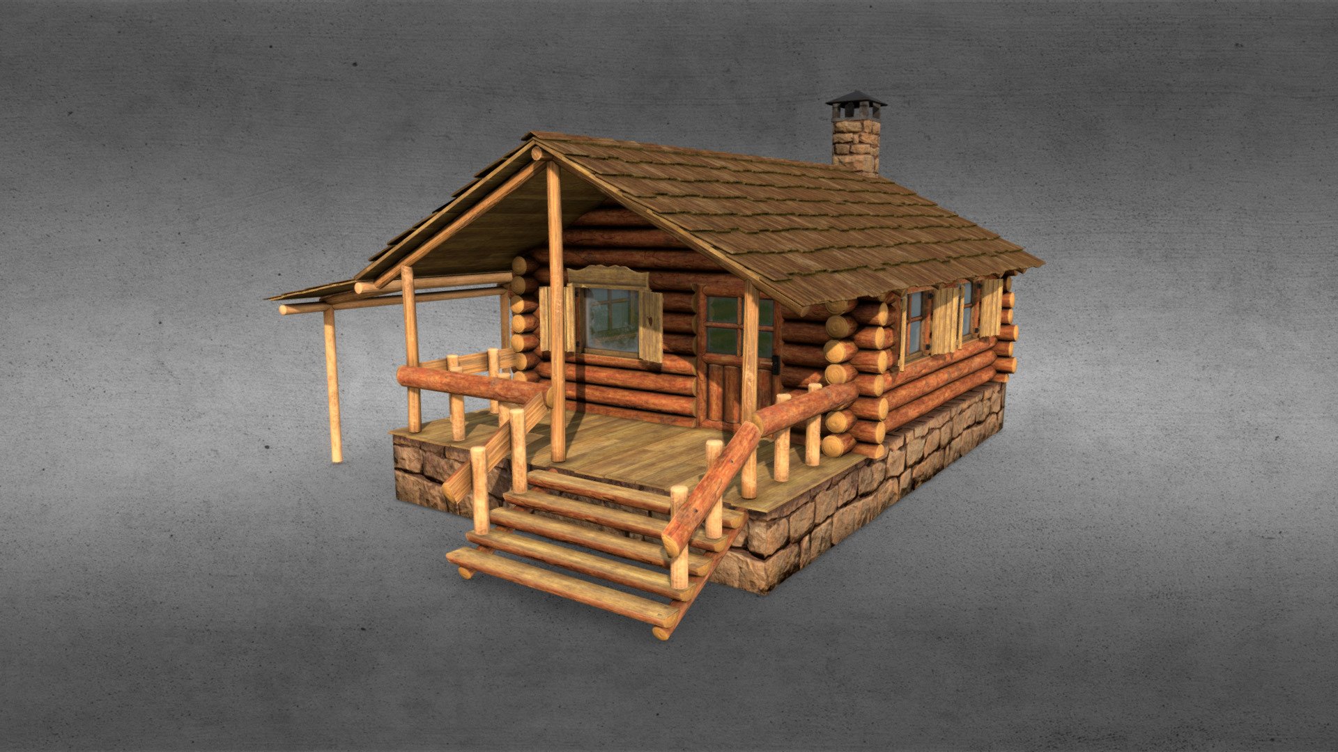Introducing log cabin with interior and various props:

Features:




Walkable interior, good for VR/FPS experience,

Fireplace included,

Doors included,

Transparent windows included,

Window shutters included.

For support or other information please send us an e-mail at ** info@sunbox.games**

Check out our other work at sunbox.games - Small Log Cabin with Interior - Buy Royalty Free 3D model by Sunbox Games (@sunboxgames) 3d model