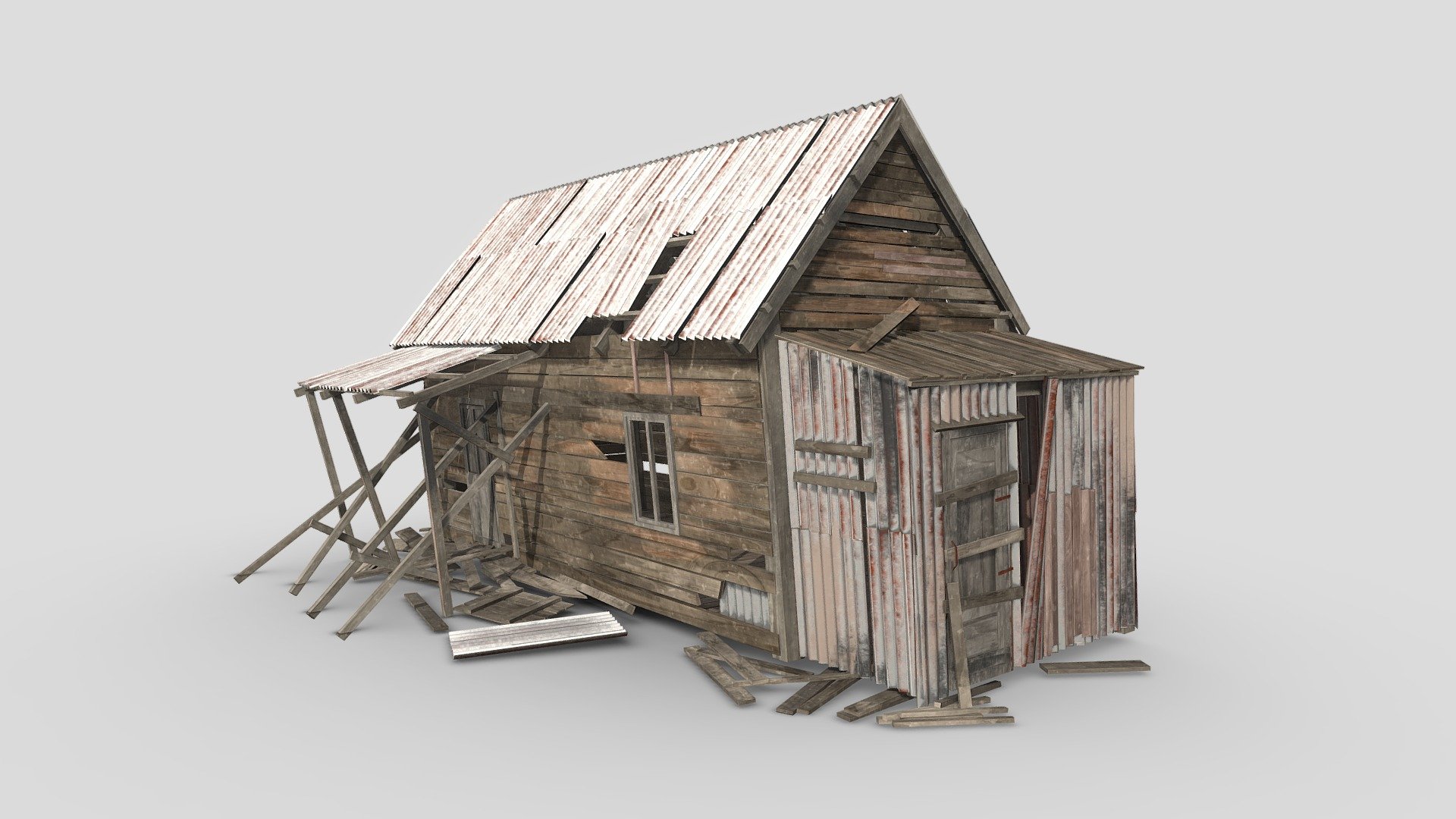 Old House A Simple Old Wooden House.
Available on CGTRADER as well - Old House - Buy Royalty Free 3D model by Sengchor 3d model