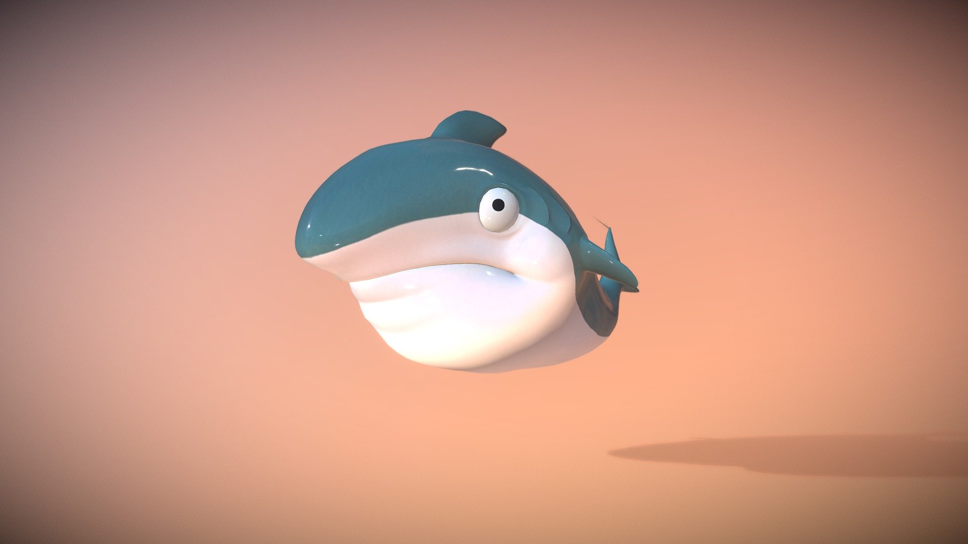 A Shark - shark cartoon - 3D model by Baidu_Input_Team 3d model
