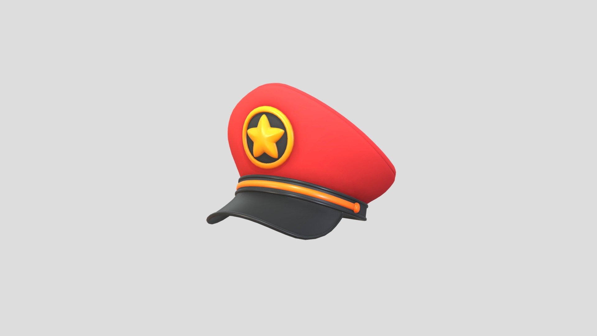 Cartoon Star Officer Hat 3d model.      
    


Clean topology    

No Rig                          

Non-overlapping unwrapped UVs        
 
Ready for game engines 
 


File Formats       
 
3dsMax(2024) / FBX / OBJ   
 

PNG textures               

2048 x 2048 px               
 
( 7 Base Color / Roughness ) 

                        

2,150 poly                         

2,399 vert                          
 - Hat033 Star Officer Hat - Buy Royalty Free 3D model by Babara (@babaracg) 3d model