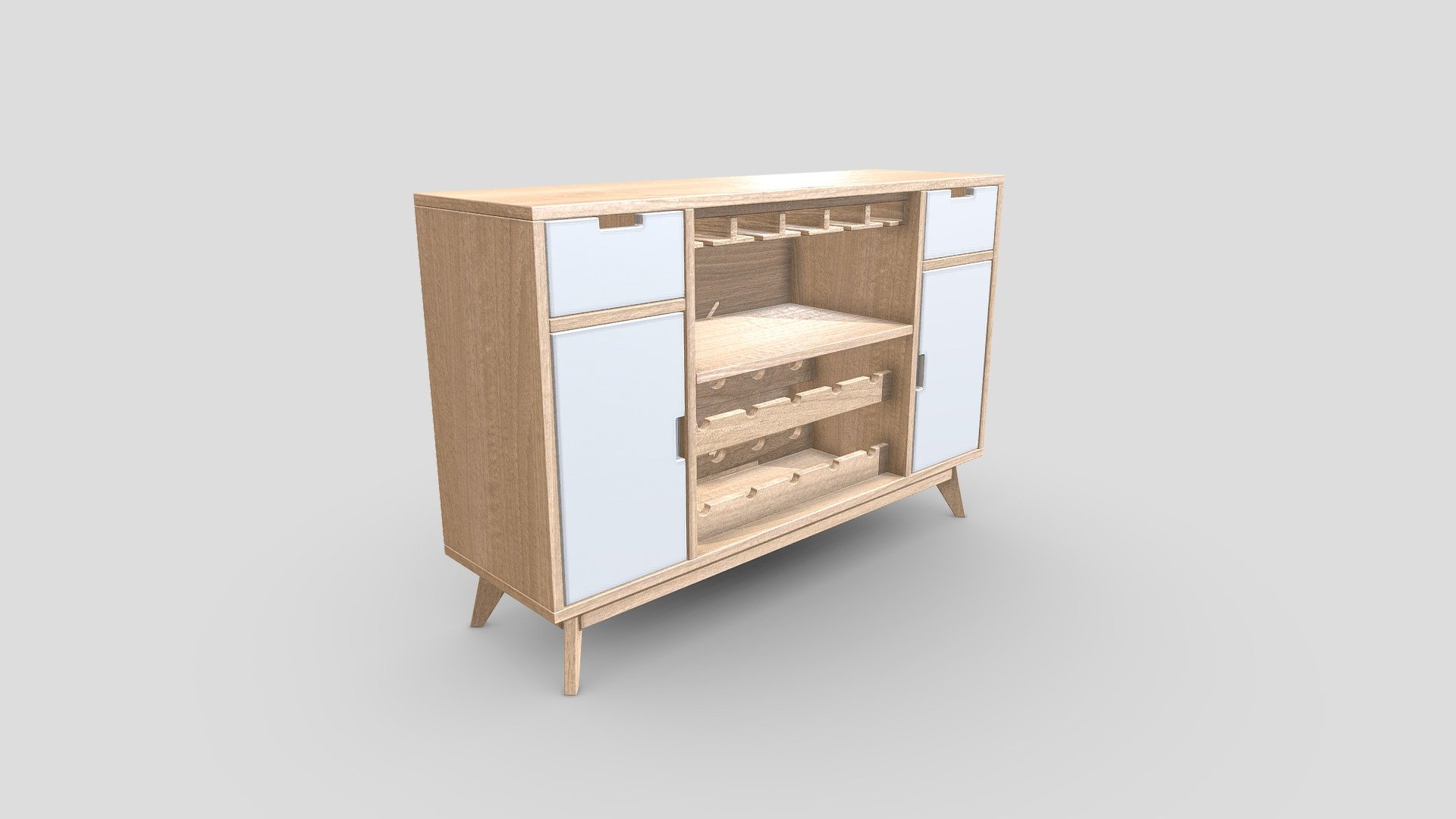 Rita Wine sideboard - 3D model by more. furniture 創意家居 (@morething) 3d model