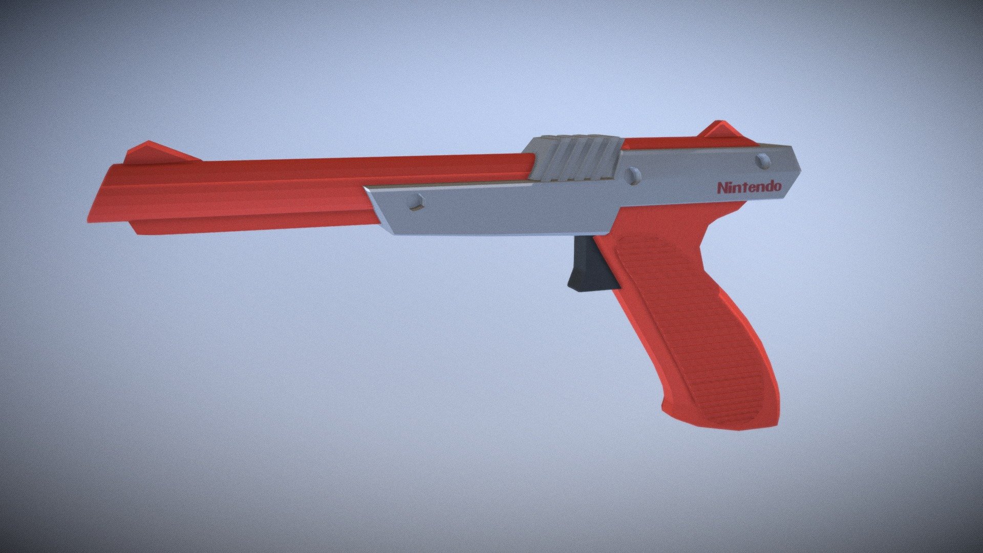 The NES Zapper, also known as The Gun or Beam Gun in Japan, is an electronic light gun accessory for the Nintendo Entertainment System (NES) and the Japanese Famicom 3d model