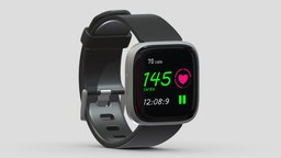 Fitbit Versa 2 set, care, flyer, smart, fitness, aluminum, hr, fitbit, flex, ionic, blaze, 2, charge, alta, health, smartwatch, wear, equipement, versa, aria, 3d, watch, gear, black