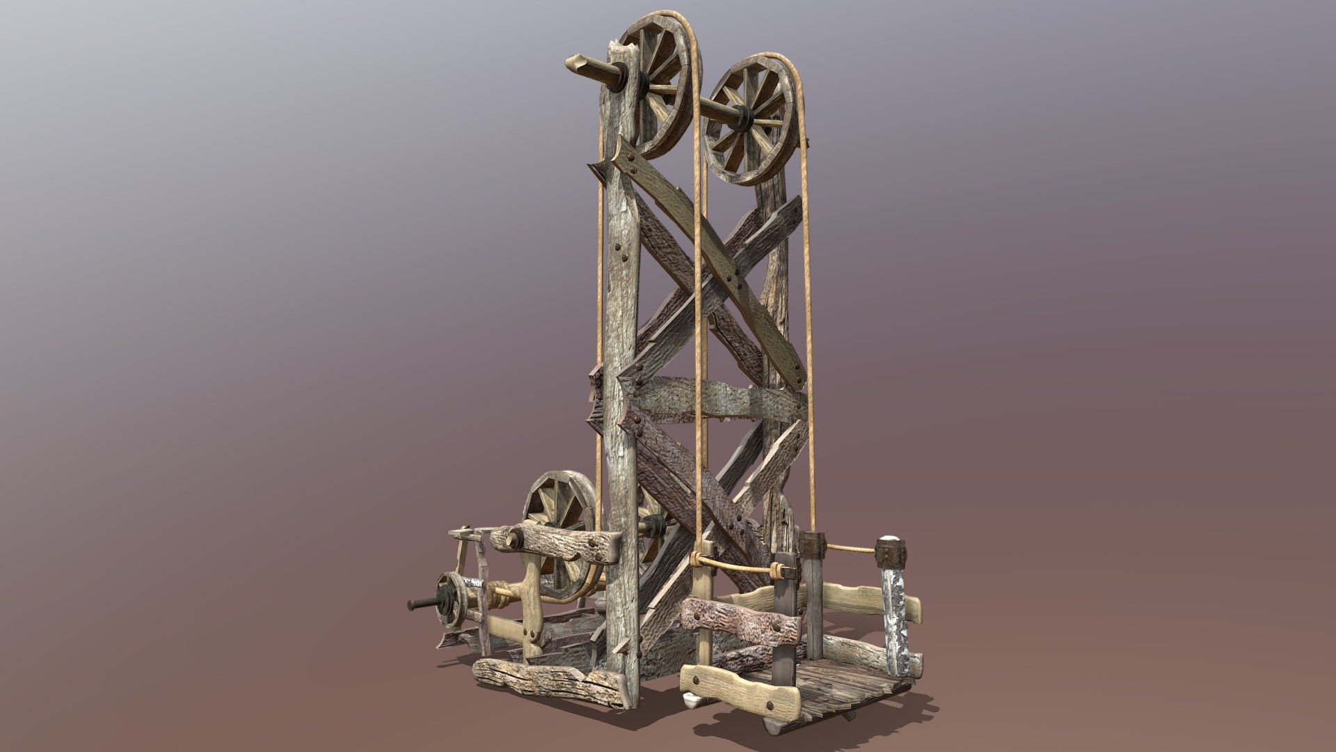 Optimised and game ready model of hoist.
Including 1 material for wooded parts - 1 for metallic - Animated Old Wooden Hoist - Buy Royalty Free 3D model by Anton_Chemezov 3d model