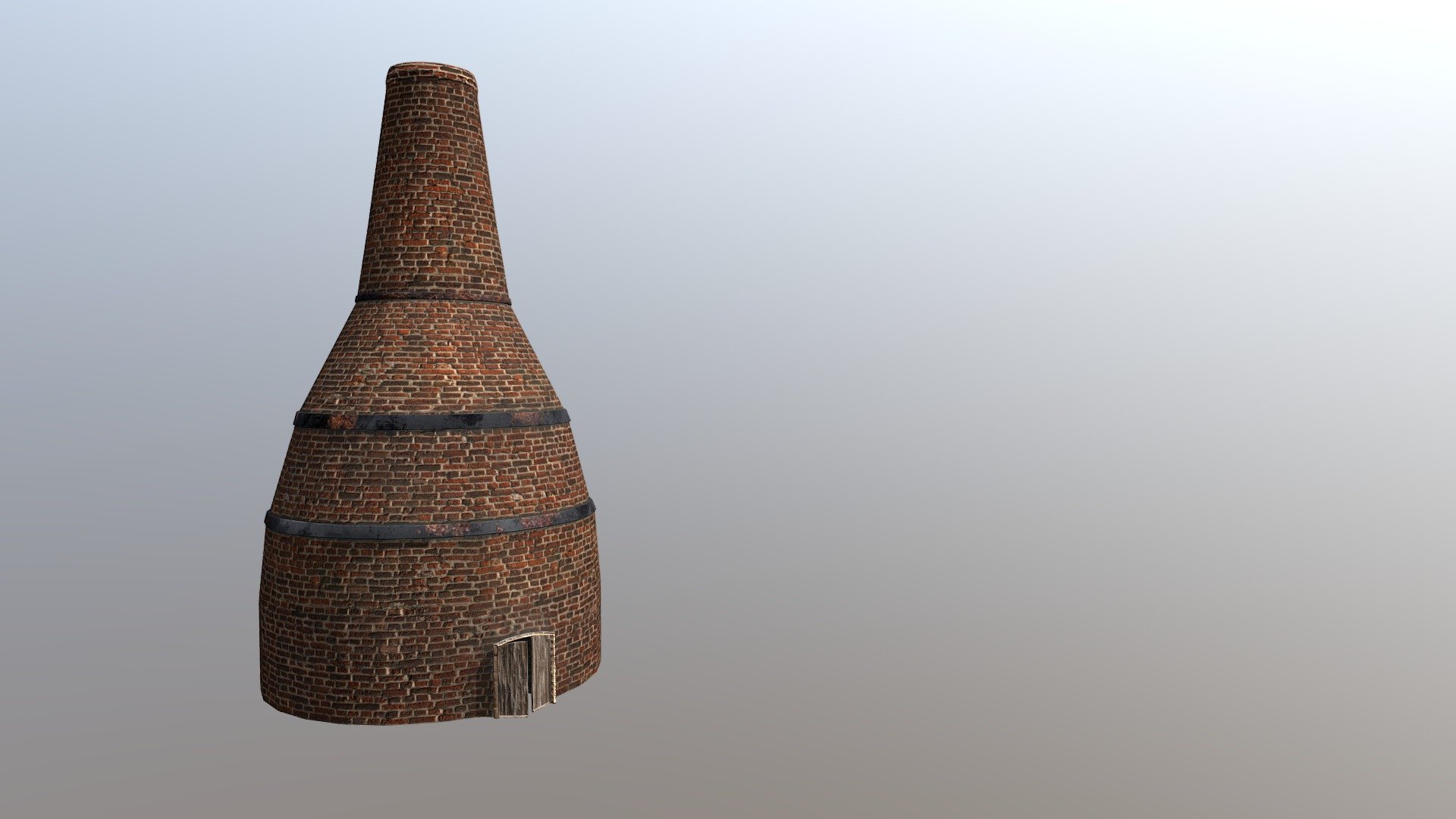 An 18th century Pottery Kiln. These structures filled the landscape as did chimneys. These were used to fire large volumes of clay pots - A Pottery Kiln - Buy Royalty Free 3D model by Stoo 3d model