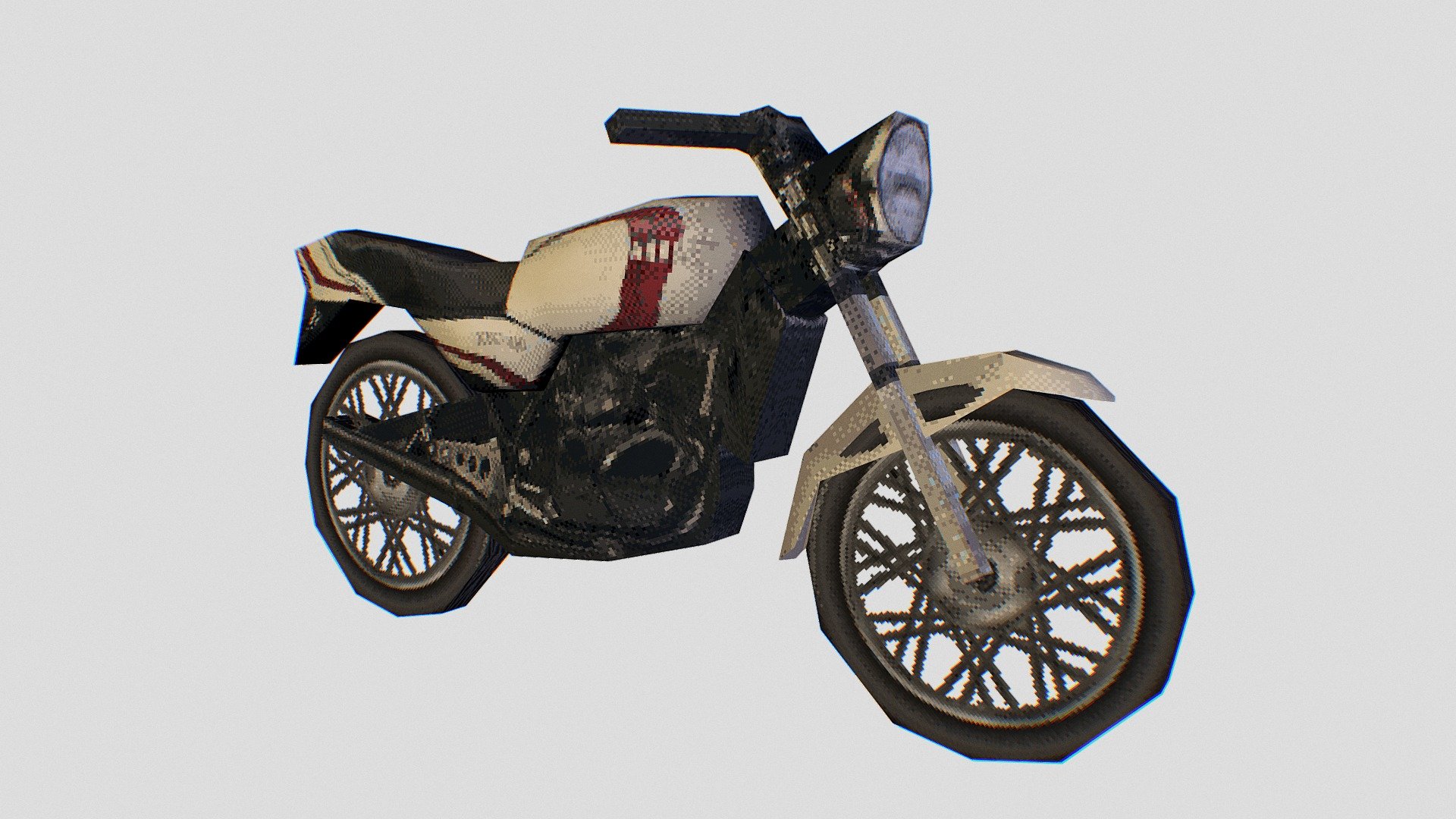 A sports motorbike

Designed for retro inspired projects or mobile games.

My YouTube channel where I document my game dev journey - https://www.youtube.com/@AaronMYoung Contact me on - Aaronmyoung94@gmail.com - PS1 Style Asset - Motorbike - 3D model by AaronMYoung 3d model