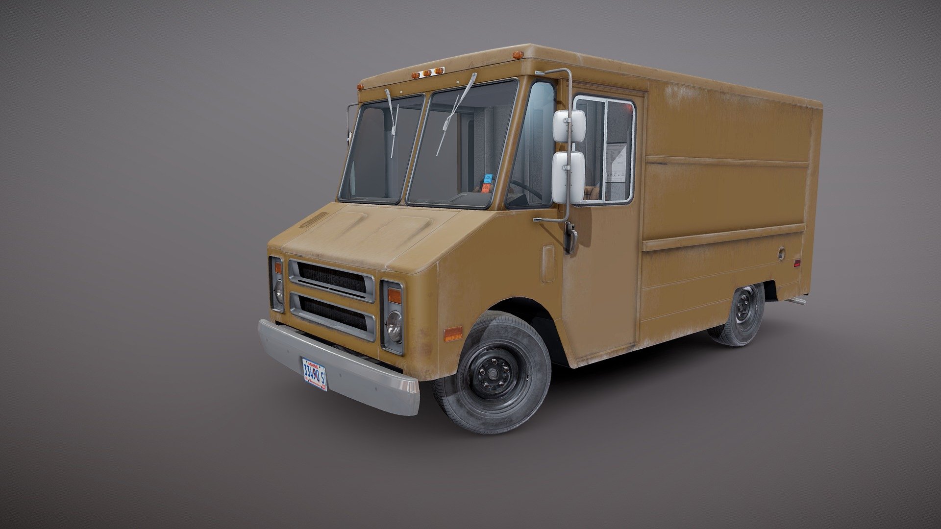 Farmer pickup truck game ready model.

Full textured model with clean topology.

High accuracy exterior model.

High detailed cabin - seams, rivets, chrome parts, wipers, mud flaps and etc.

Side and back doors are openable.

Lowpoly interior - 3432 tris 2154 verts

Wheels - 11292 tris 6104 verts

Full model - 42996 tris 25517 verts.

High detailed rims and tires, with PBR maps(Base_Color/Metallic/Normal/Roughness.png2048x2048 )

Original scale.

Original scale. Lenght 4.86m , width 1.86m , height 2.24m.

Model ready for real-time apps, games, virtual reality and augmented reality.

Asset looks accuracy and realistic and will be a good part of your project 3d model
