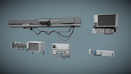 Cyberpunk Air Conditioner gaming, cyberpunk, ac, conditioner, props, asset, air, city