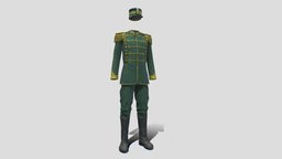 Vintage Uniform police, hat, french, soldier, vintage, century, guard, ready, vr, boots, 19th, officer, realistic, uniform, game, pbr, low, poly, human, male