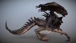 Draconic Xenomorph Queen hybrid, alien, xenomorph, dragon