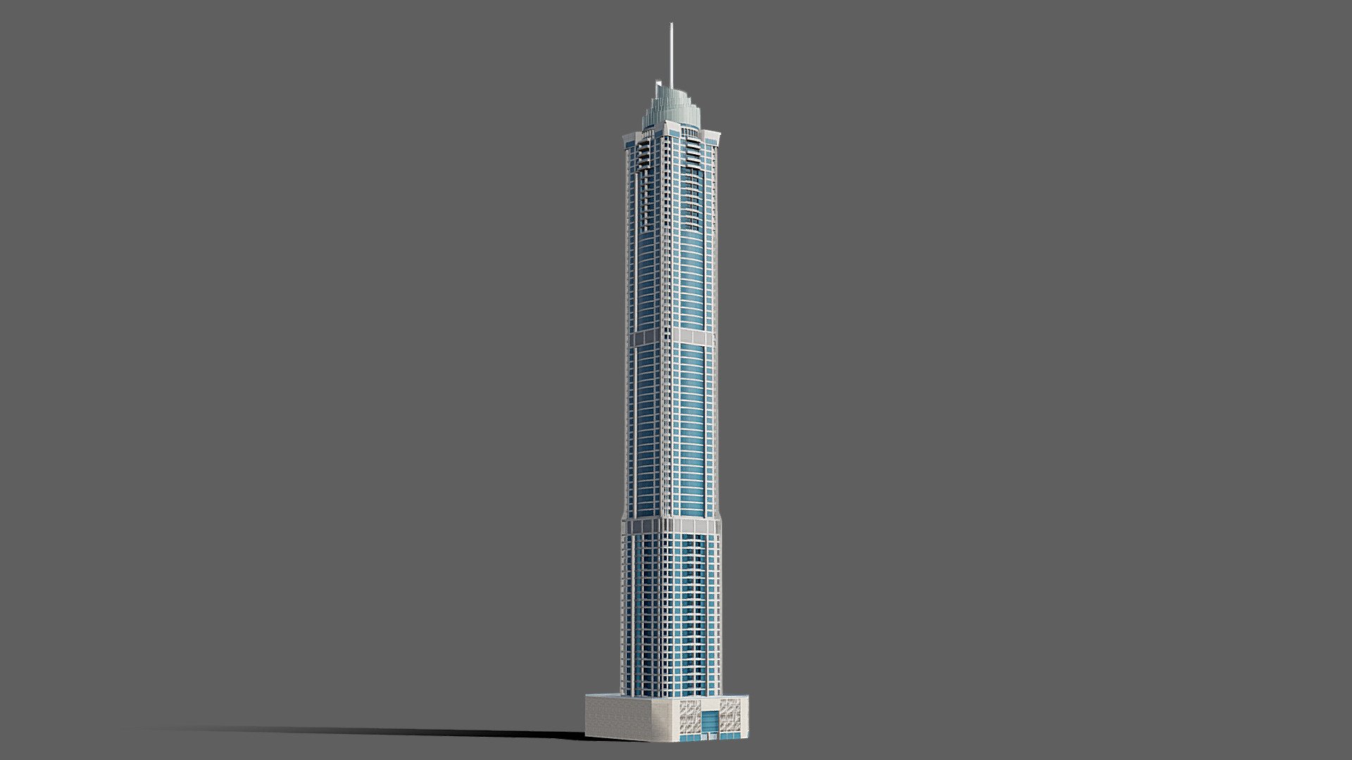 The Torch Tower - Dubai marina - Buy Royalty Free 3D model by 1Quad (@1.Quad) 3d model