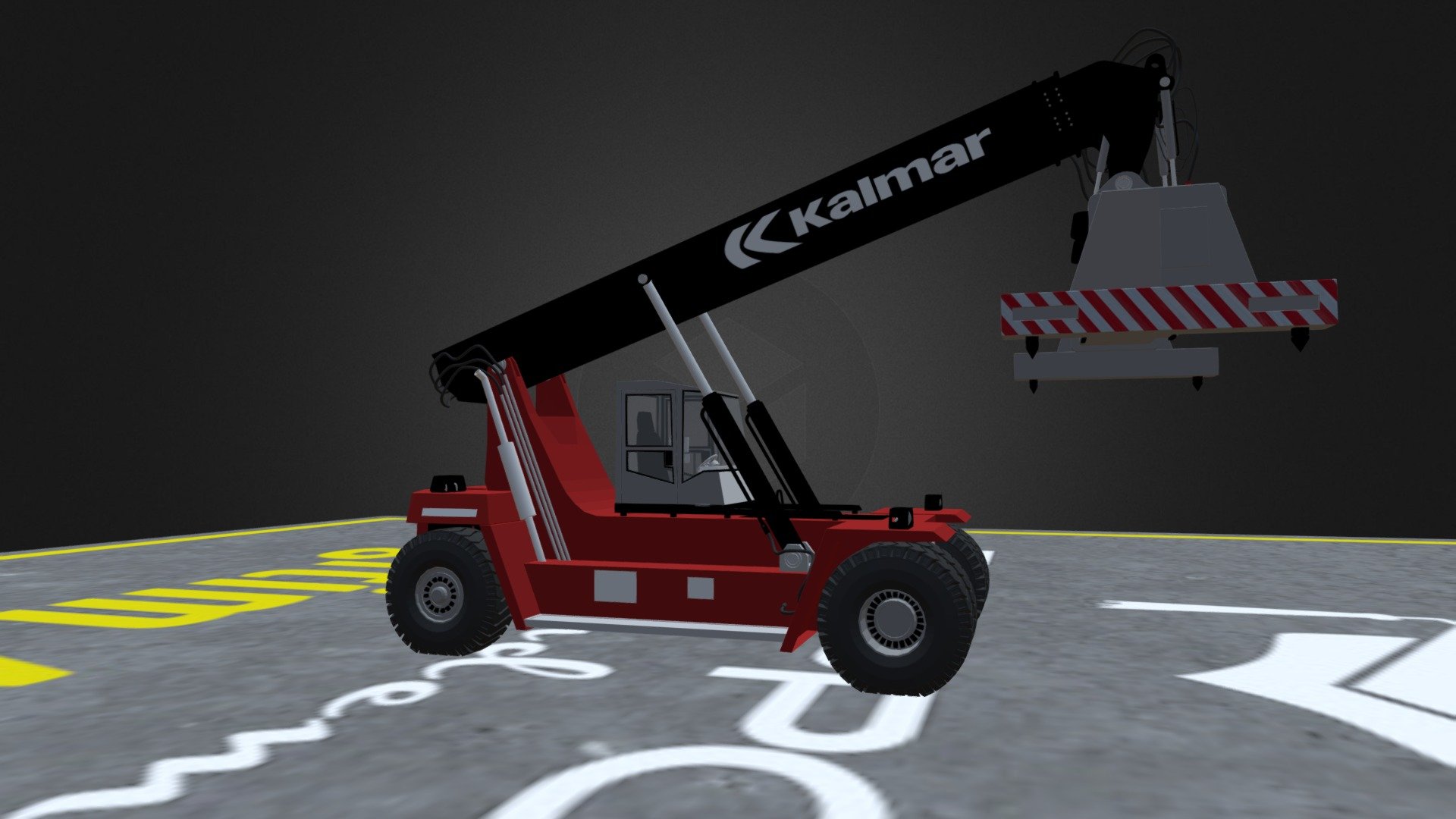 Container Reach Stacker - CRS - 3D model by OrkaInformatics (@leventsen) 3d model