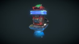 Sci-Fi Postbox (CGMA Assignment) post, realtime, mailbox, stylised, props, letters, postbox, blizzardentertainment, digital3d, stylised-handpainted, digital2d, handpainted, sci-fi, stylized, fantasy, handpainted-lowpoly
