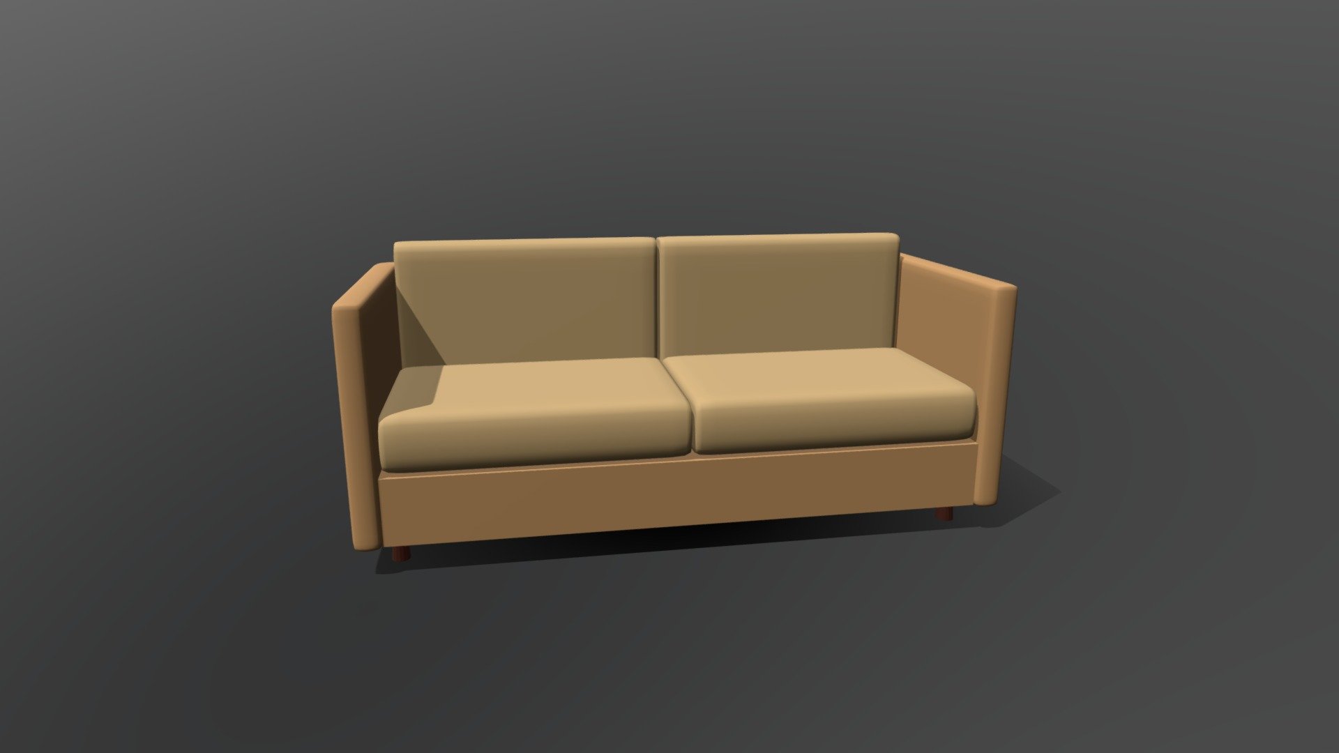 This is a 3d model of a cartoon couch. The couch was modeled and prepared for cartoon style renderings, background, general CG visualization etc presented as a mesh with quads only.

Verts : 4.774 Faces: 4.726

The 3d couch have simple materials with diffuse colors.

No ring, maps and no UVW mapping is available.

The original file was created in blender. You will receive a 3DS, OBJ, FBX, blend, DAE, Stl.

All preview images were rendered with Blender Cycles. Product is ready to render out-of-the-box. Please note that the lights, cameras, and background is only included in the .blend file. The model is clean and alone in the other provided files, centred at origin and has real-world scale 3d model