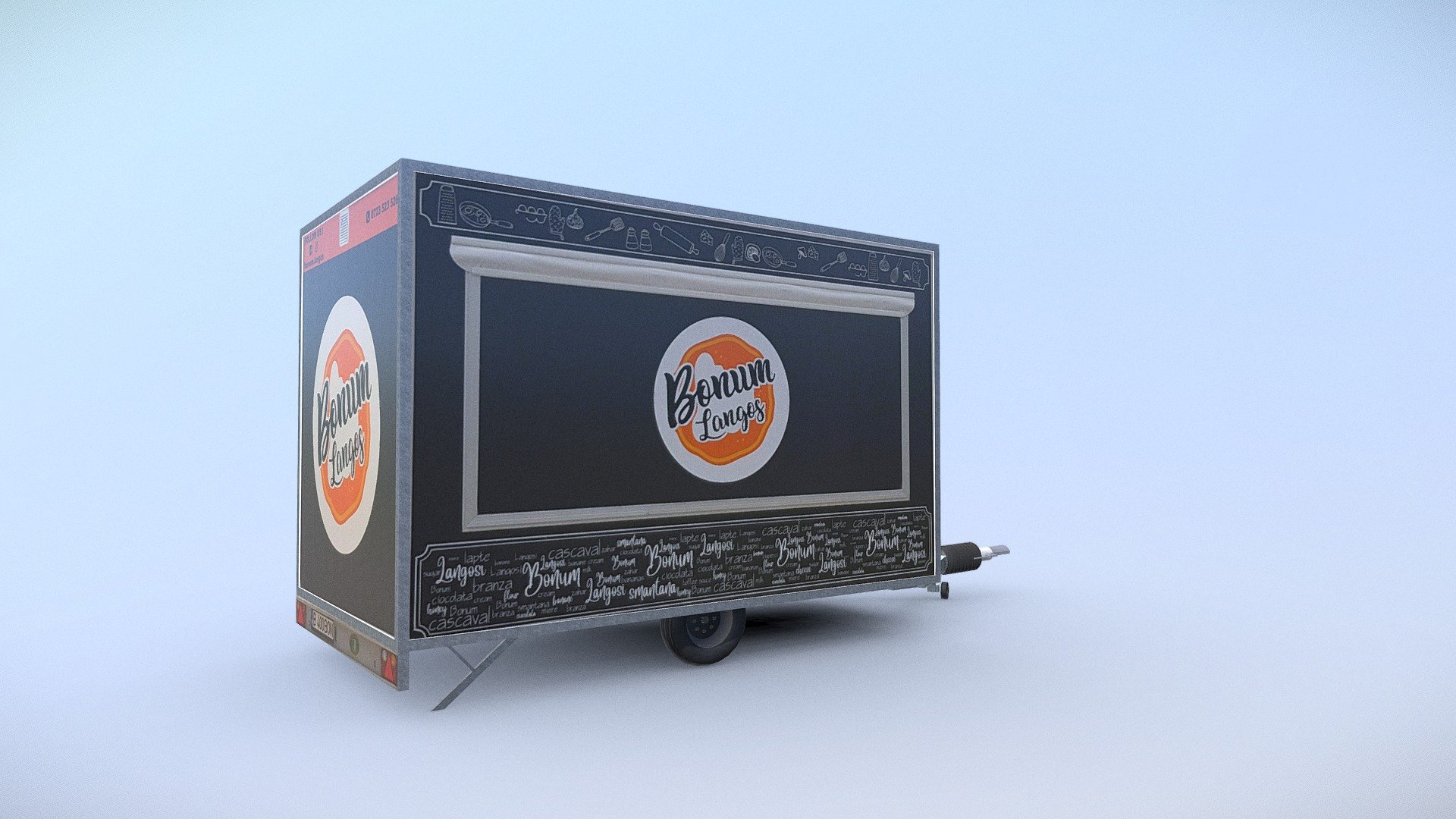 Modelare 3D si randare a unui food truck Patrudoizero Design - Randare spațiu comercial Food Truck - 3D model by Patrudoizero Design (@patrudoizero) 3d model