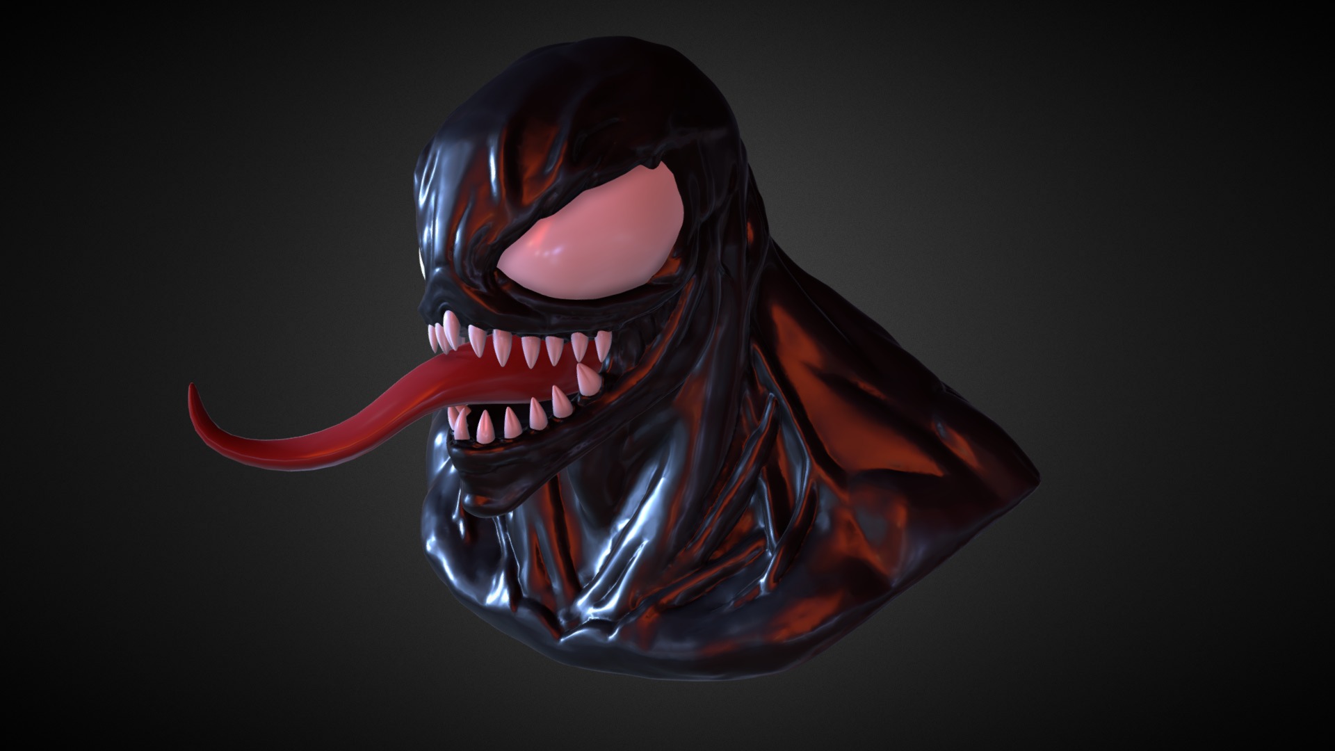 This is my version of Venom. I think this could be perfect for 3D printing. Would you buy this as a bust? - Venom Head Sculpt - Buy Royalty Free 3D model by 3Dimentional (@insectscorch) 3d model