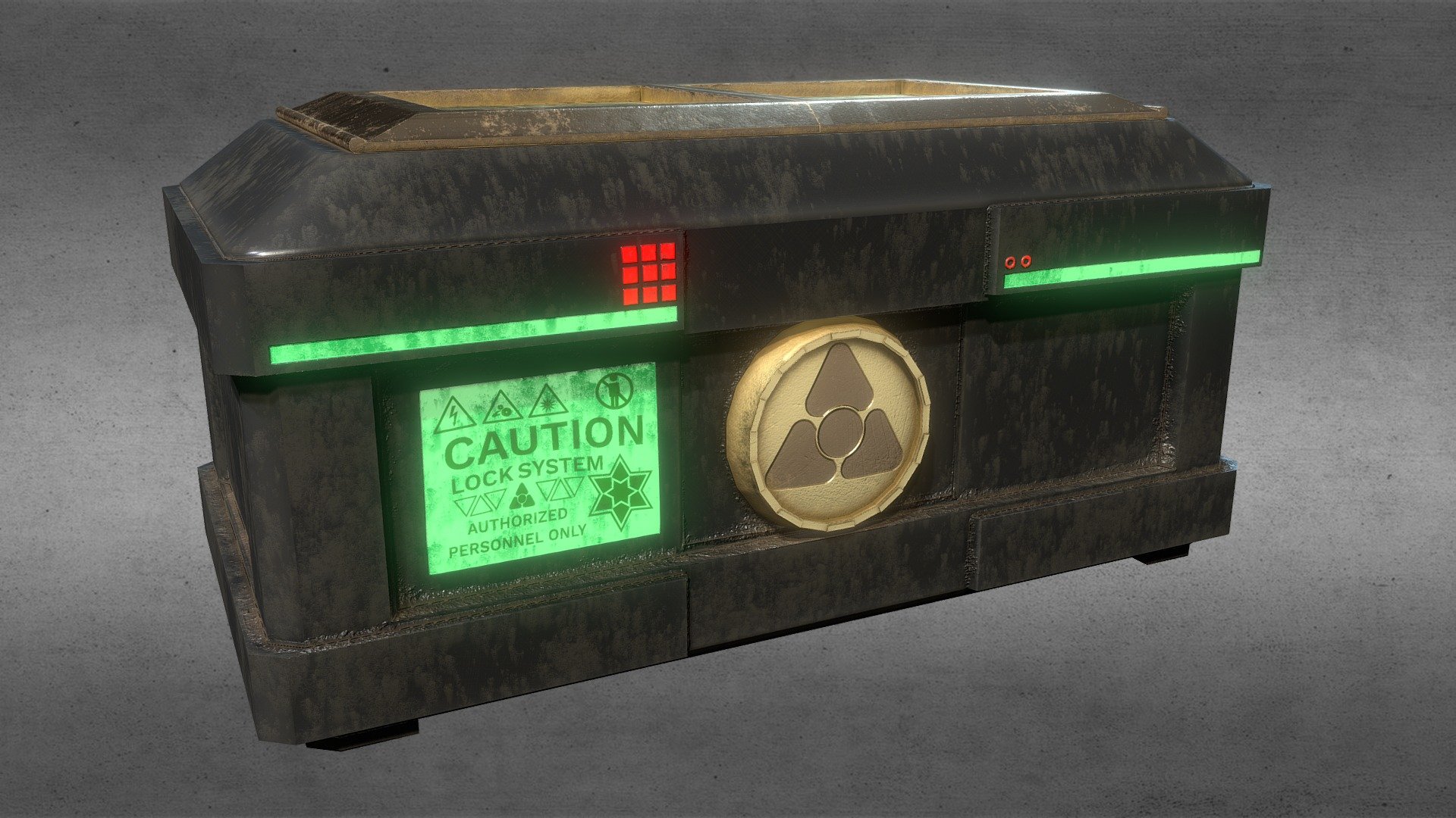 I had originally designed this as another loot box. The more I worked on it, though, the more I liked the idea of a futuristic dumpster 3d model