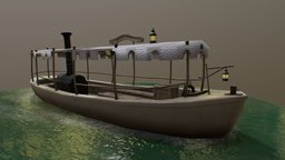 World Famous Jungle Cruise water, jungle, attraction, cruise, disneyland, substancepainter, substance, boat