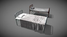 Old Hospital Bed | Game asset bed, hospital, old