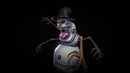 Snow Monster snowman, xmas, creepy, snow, christmas, holiday, creature, monster, horror