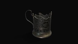 Soviet cup holder abandoned, soviet, rusty, old, cupholder, substancepainter, substance