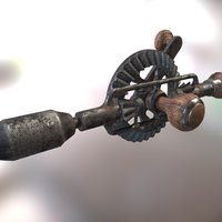 Hand Drill dae, tool, max, normal, 2015, pbr, model, 3ds