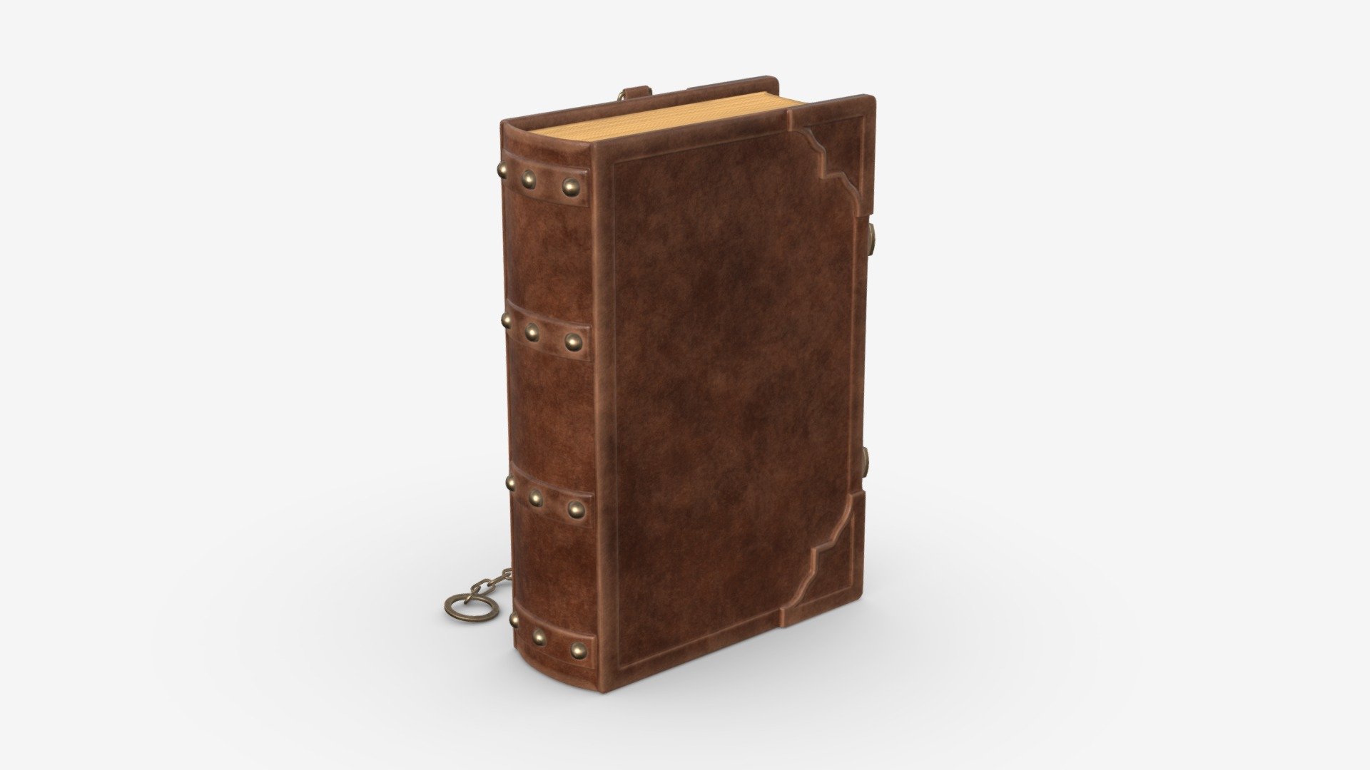 Old book decorated in leather 04 - Buy Royalty Free 3D model by HQ3DMOD (@AivisAstics) 3d model