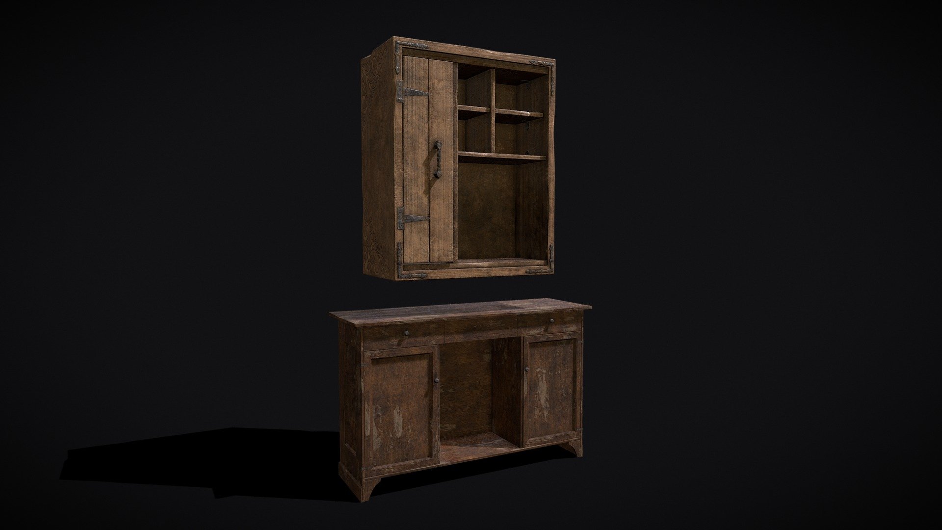 Rustic Cabinet and Drawer 3D Model 

4K PBR Texture PNG

VR / AR / Low-poly 2/2

PBR 2/2

Low Poly - Game Ready - VR - Rustic Cabinet and Drawer - Buy Royalty Free 3D model by GetDeadEntertainment 3d model