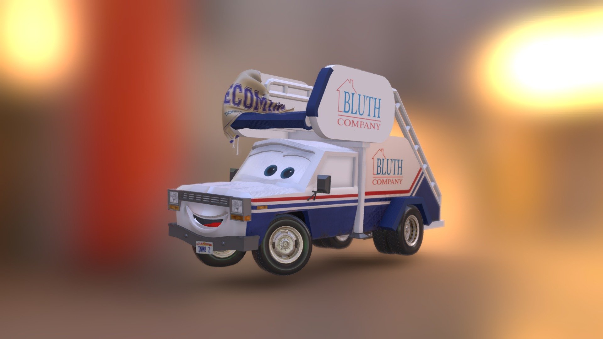 Pixar's Bluth Stair Car - 3D model by Justin (@jwilcott) 3d model
