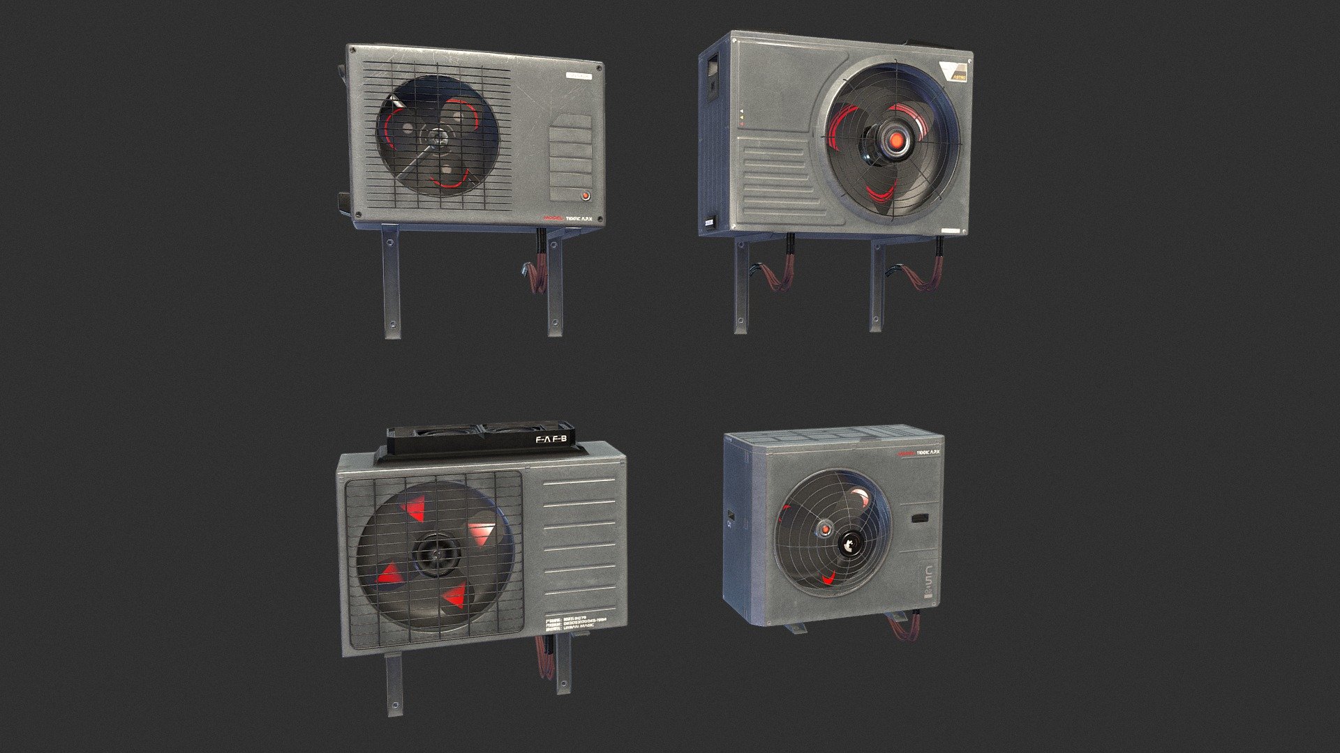 3D model of LowPoly Sci-fi Airconditioning PBR





8k Resolution of textures




Originally created with 3ds Max 2018




Textured created with Substance Painter




Texture Set:



Diffuse, Base Color, IOR, gloss, heigh, ior, normal, reflection, specular, AO, metallic, roughness

Special notes:




.fbx format is recommended for import in other 3d software. If your software doesn't support .fbx format, please use 3ds format; .obj, format was exported from 3ds Max.

The geometry for .obj format is set to tris 3d model