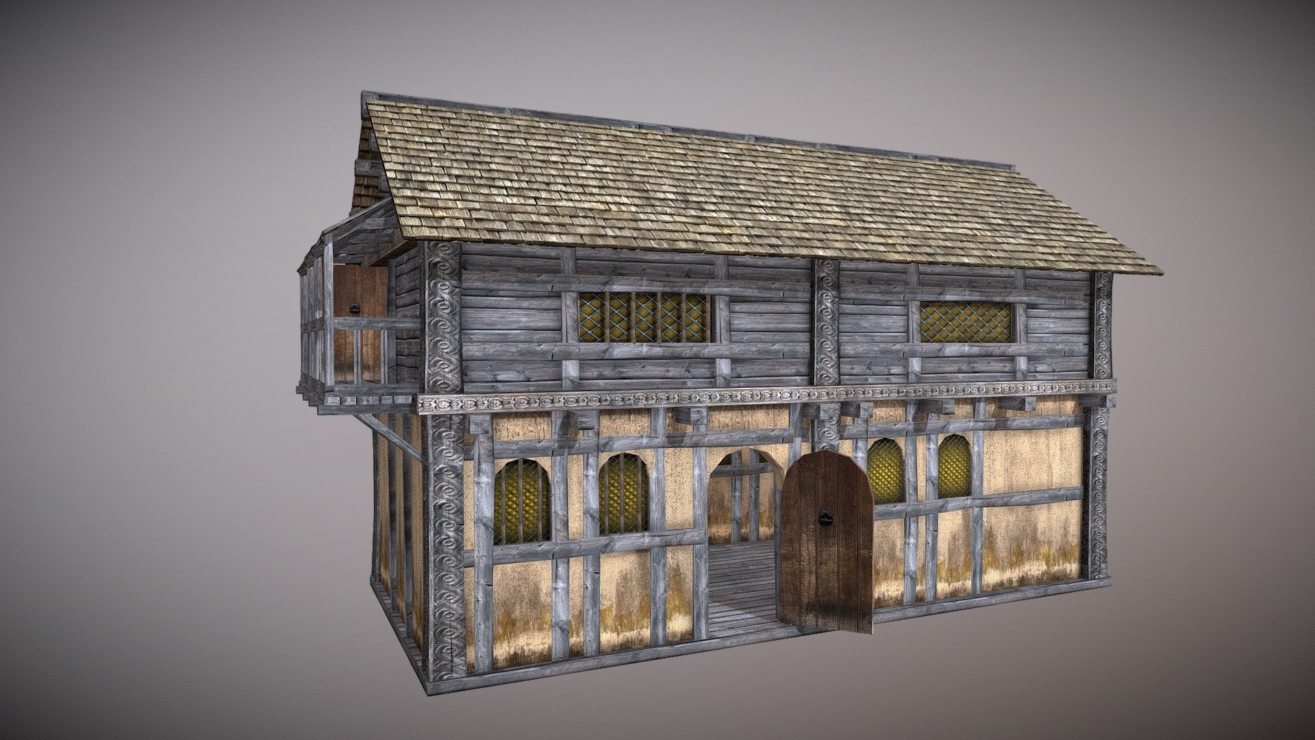 Gameready model - Village House 7 - Buy Royalty Free 3D model by Dexsoft Games (@dexsoft-games) 3d model