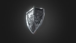 Medieval Shield bird, medieval, metal, realistic, texturedmodel, substancepainter, fantasy, shield