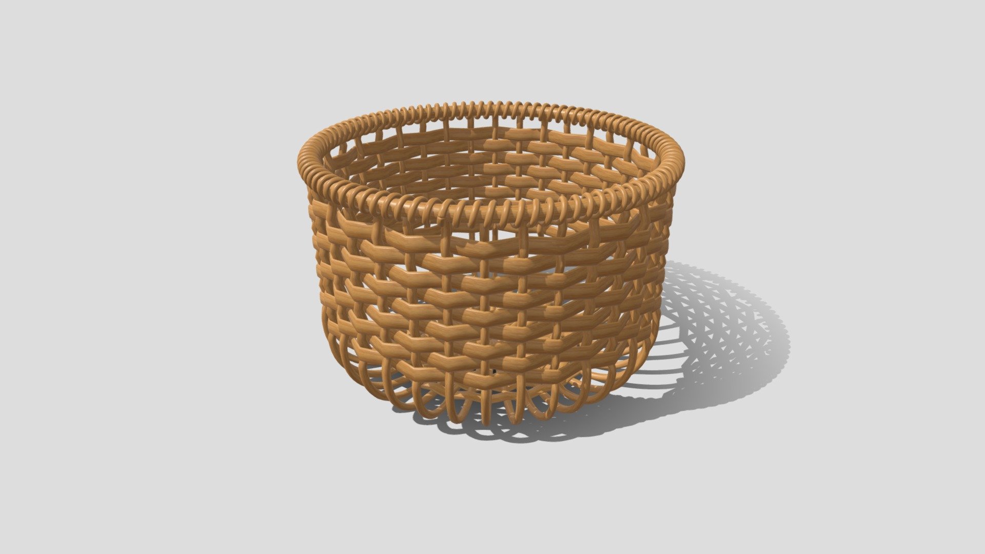 This basket can be used as scene filler or even as object in games. It might be used as wisker basket for your kitty as well 3d model