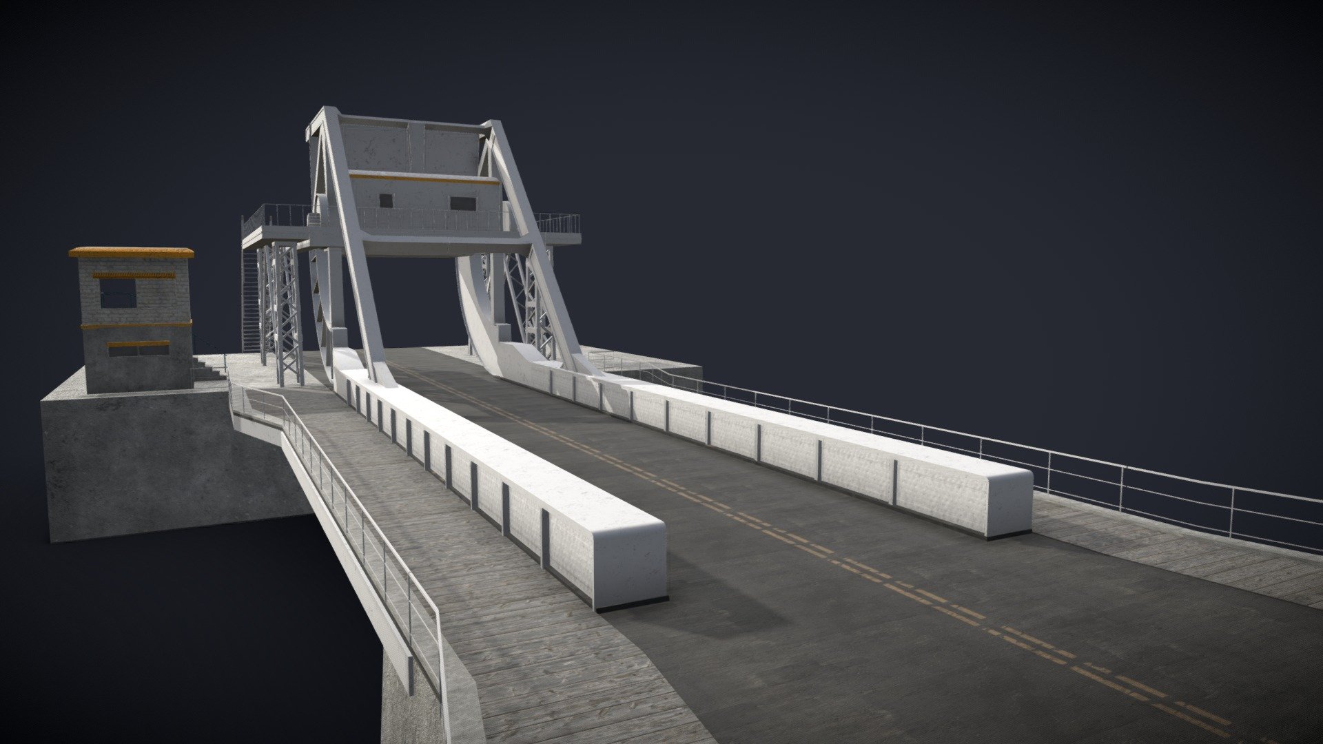 An interpretation of the famous Pegasus Bridge in Normandy, France, made for an upcoming expansion for Easy Red 2. The bridge is very close to the original, though not religiously following each detail due to poly limitations :) - Pegasus Bridge in Normandy for Easy Red 2 - 3D model by Fall_Damage (@wespenwald) 3d model