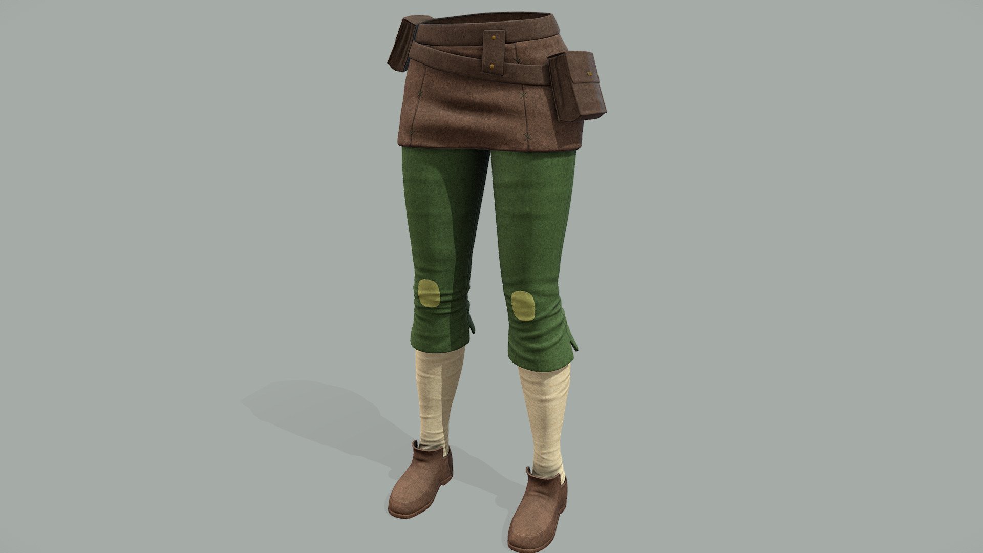 Female Medieval Steampunk Pheasant Pants With Utility Belt And Shoes

Can be fitted to any character

Clean topology

No overlapping smart optimized unwrapped UVs

High-quality realistic textures

FBX, OBJ, gITF, USDZ (request other formats)

PBR or Classic

Type     user:3dia &ldquo;search term
